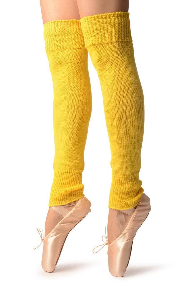 Liss Kiss Saffron Yellow Plain Dance/Ballet Leg Warmers - Leg Warmers