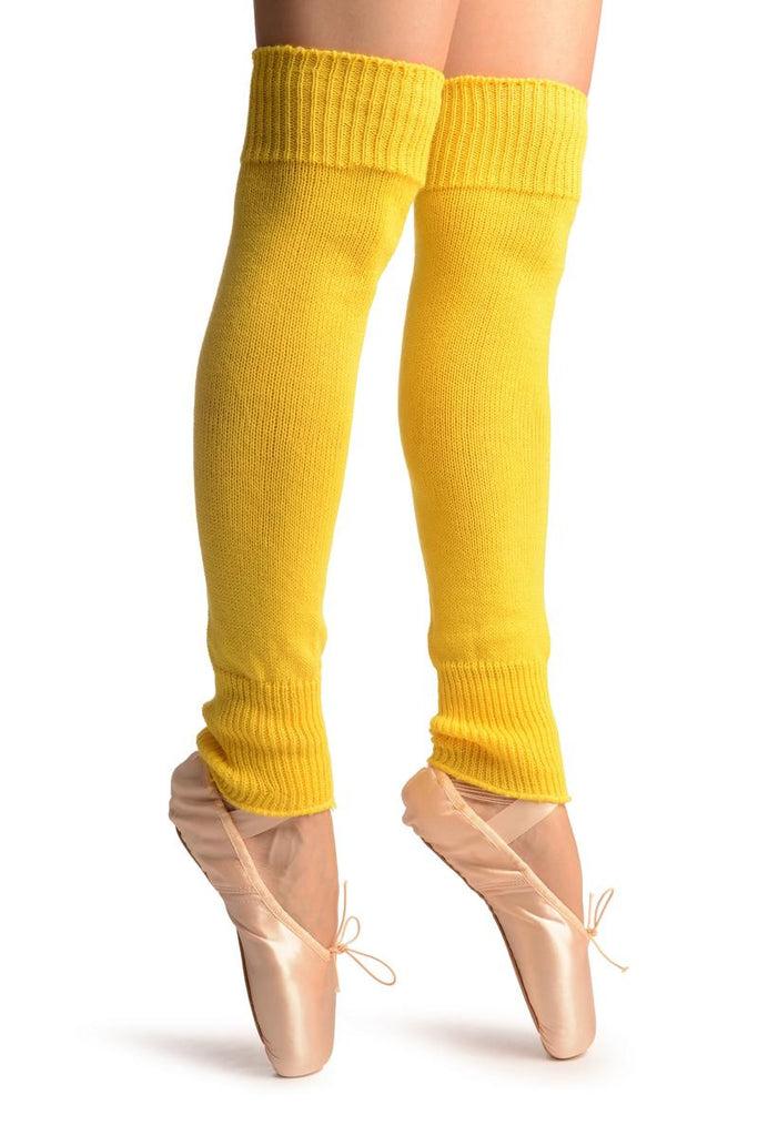 Liss Kiss Saffron Yellow Plain Dance/Ballet Leg Warmers - Leg Warmers