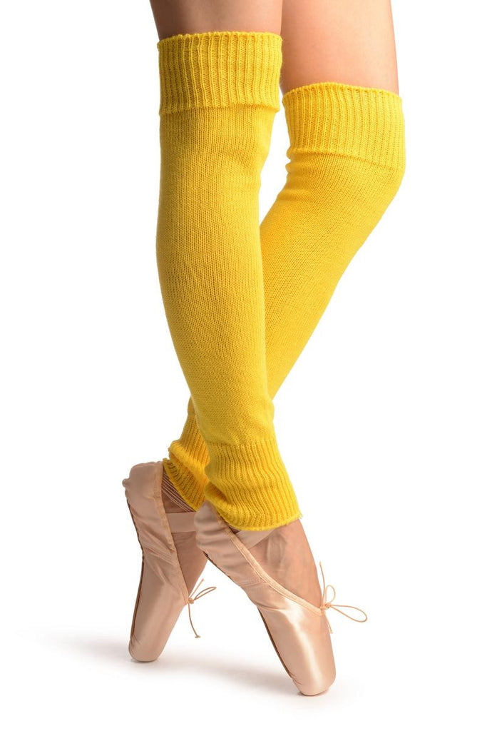 Liss Kiss Saffron Yellow Plain Dance/Ballet Leg Warmers - Leg Warmers