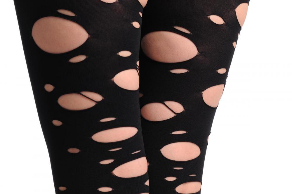 Liss Kiss Semi Footless With Ripped At The Back - Tights Footless