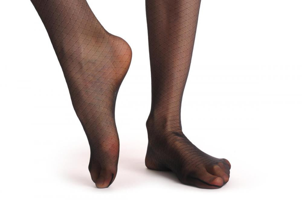 Liss Kiss Semi Transparent Mesh Sock With Little Flowers 20 Den - Tights