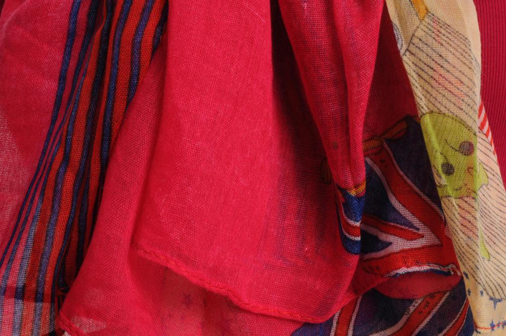Liss Kiss Shield With Skull & Flags On Raspberry Pink Unisex Scarf & Beach Sarong - Scarf