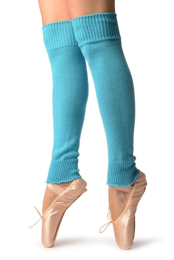 Liss Kiss Sky Blue Plain Dance/Ballet Leg Warmers - Leg Warmers
