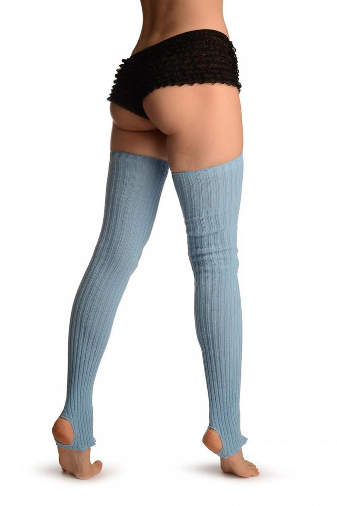 Liss Kiss Sky Blue Stirrup Dance/Ballet Leg Warmers - Leg Warmers