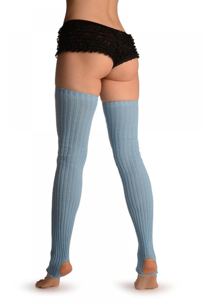 Liss Kiss Sky Blue Stirrup Dance/Ballet Leg Warmers - Leg Warmers