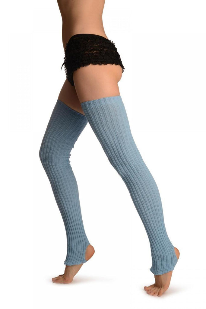 liss kiss Sky Blue Stirrup Dance/Ballet Leg Warmers - Leg Warmers