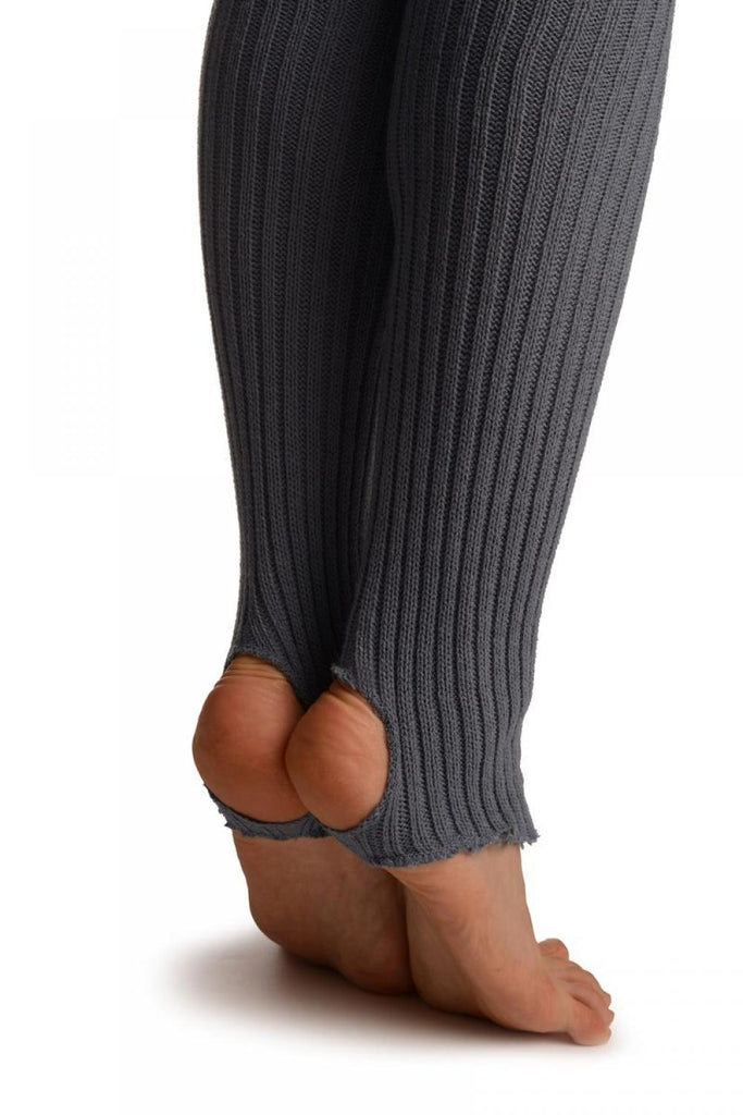 Liss Kiss Slate Grey Stirrup Dance/Ballet Leg Warmers - Leg Warmers
