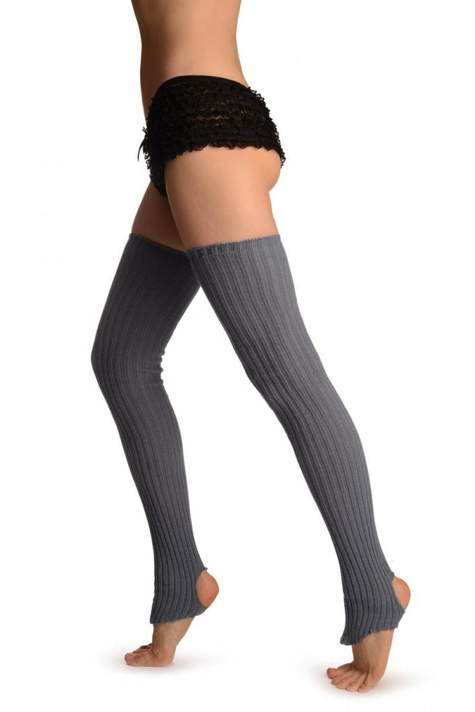 liss kiss Slate Grey Stirrup Dance/Ballet Leg Warmers - Leg Warmers