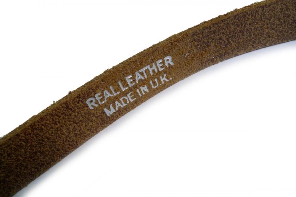 Liss Kiss Small Daisies On White Real Leather Rustic Look Women Belt - Belt