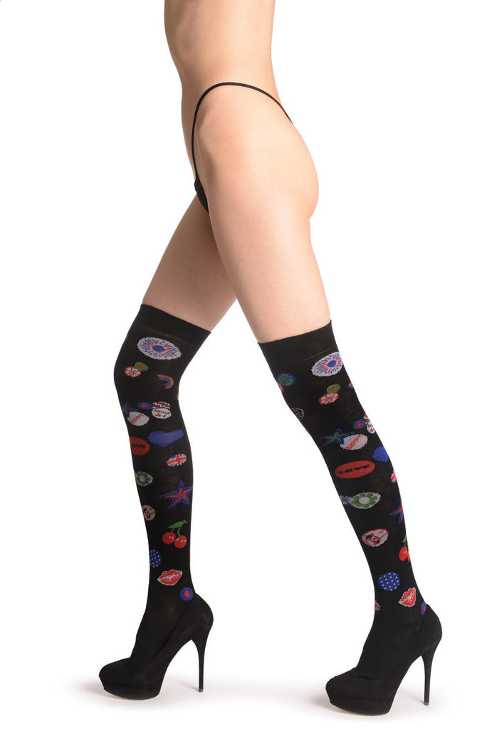liss kiss Small Favourite Symbols - Over The Knee Socks