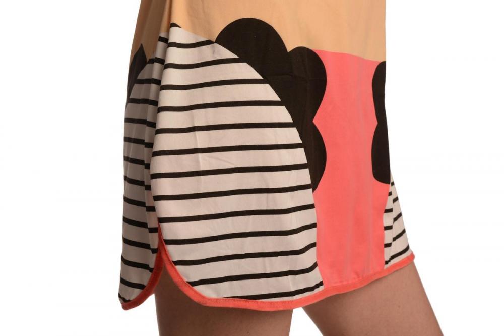 Liss Kiss Smiling Panda On Coral Pink Lightweight Dress - Dress