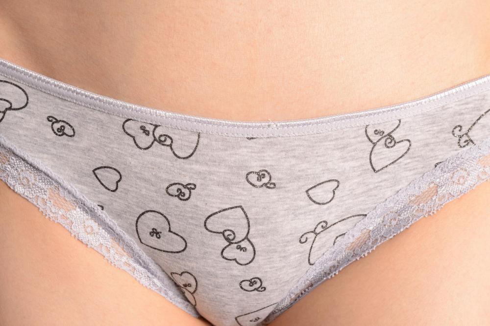 Liss Kiss Soft Cotton With Lace Trim & Glitter Hearts Green Pink High Leg Brazilian - Knickers