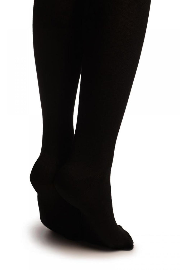 Liss Kiss Spooky Smile On Black - Over The Knee Socks
