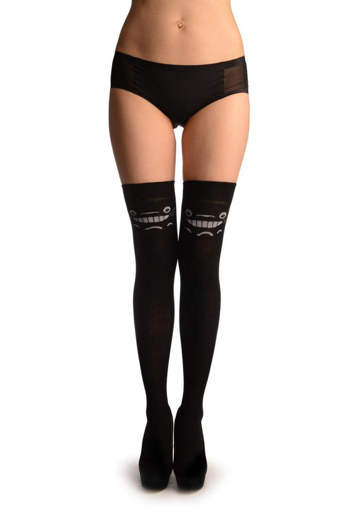 liss kiss Spooky Smile On Black - Over The Knee Socks