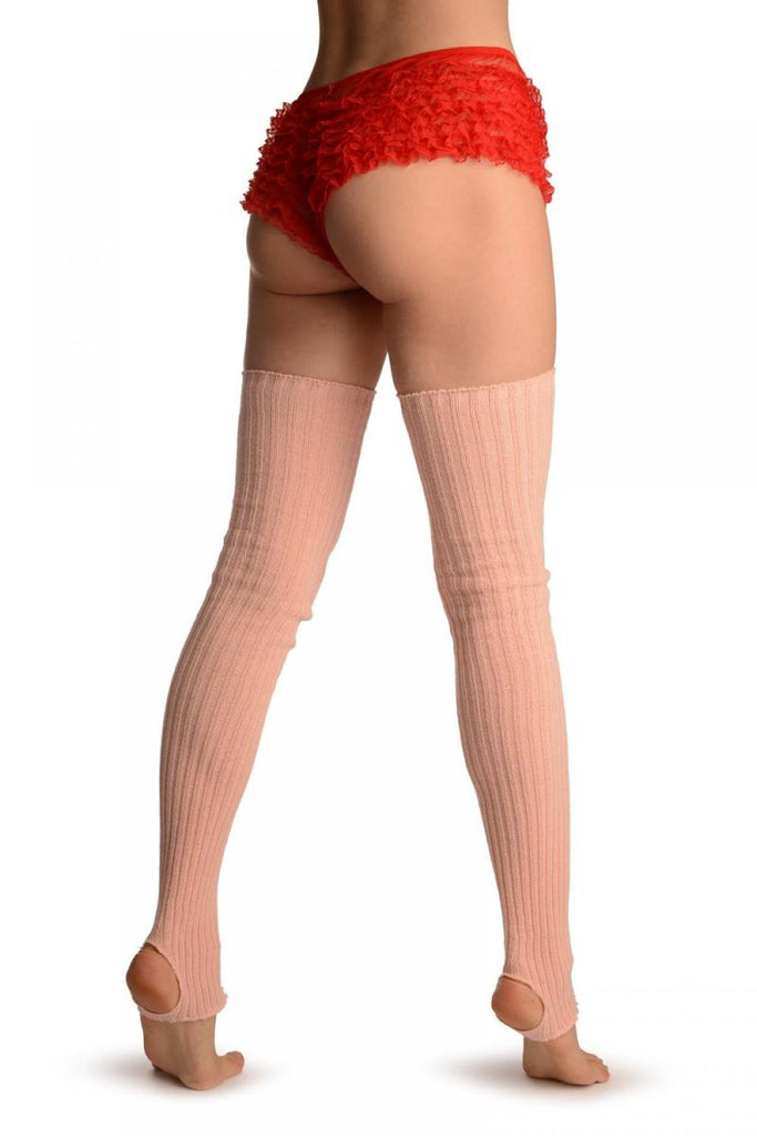Liss Kiss Tea Rose Pink Stirrup Dance/Ballet Leg Warmers - Leg Warmers