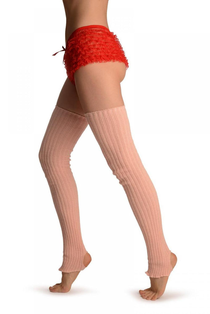 liss kiss Tea Rose Pink Stirrup Dance/Ballet Leg Warmers - Leg Warmers