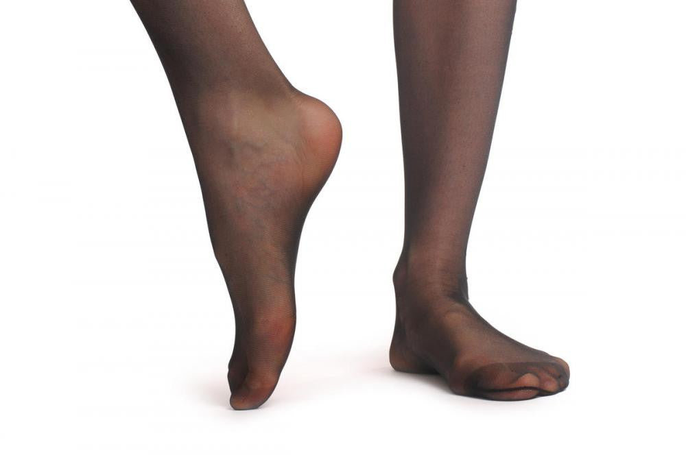 Liss Kiss Transparent With Opaque Black & Silver Lurex Roses Side Seam 20 Den - Tights