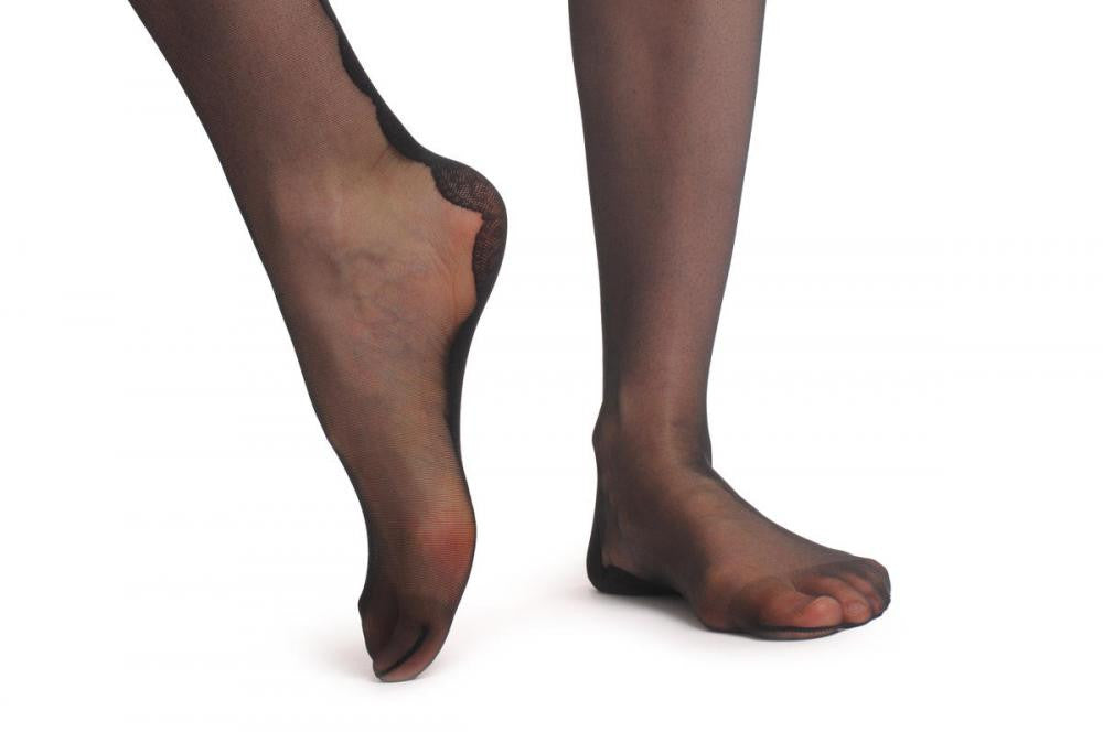 Liss Kiss Transparent With Wide Floral Waved Back Seam 20 Den - Tights