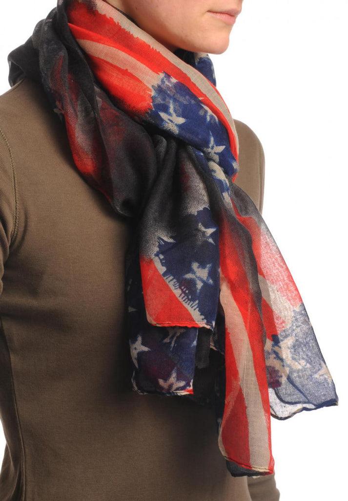 Liss Kiss Vintage American Flag Unisex Scarf & Beach Sarong - Scarf