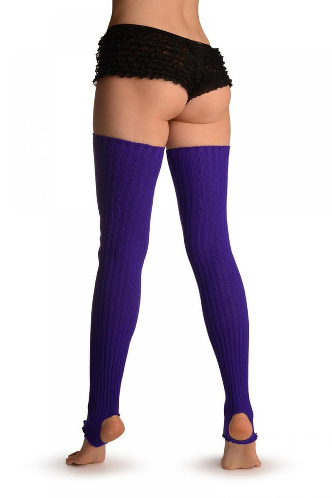 Liss Kiss Violet Purple Stirrup Dance/Ballet Leg Warmers - Leg Warmers