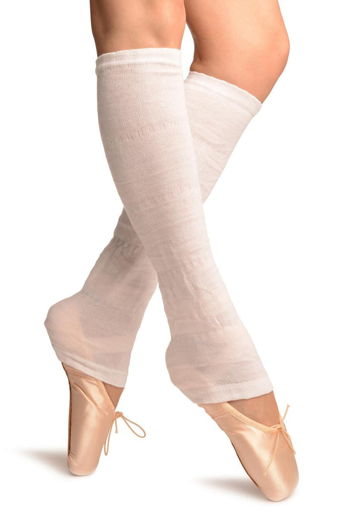 Liss Kiss White Gaufre Dance/Ballet Leg Warmers - Leg Warmers