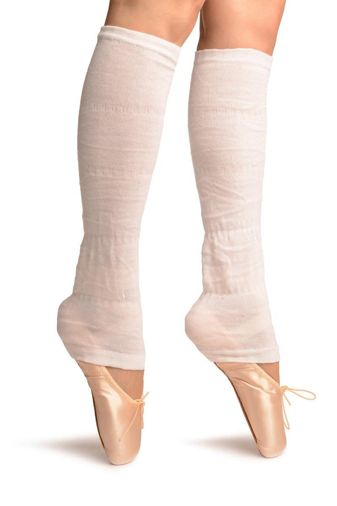 Liss Kiss White Gaufre Dance/Ballet Leg Warmers - Leg Warmers