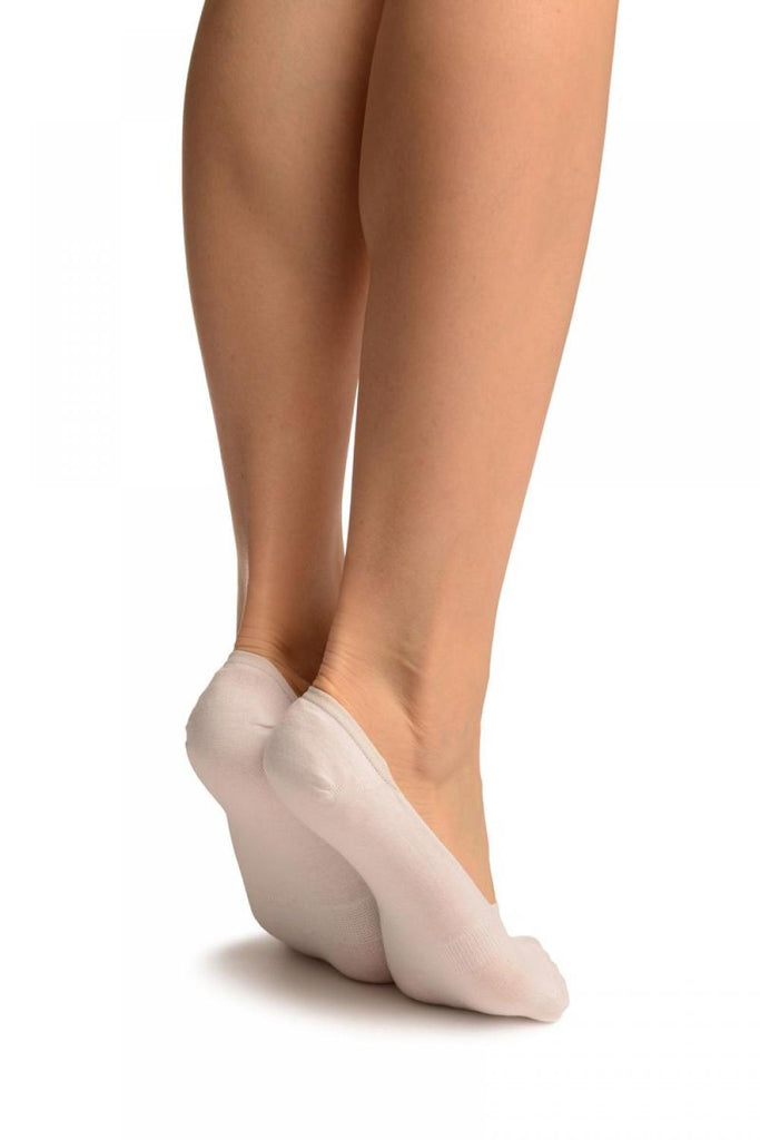 Liss Kiss White Grey & Black Cotton Footsies (3 Pairs) - Footsies Socks