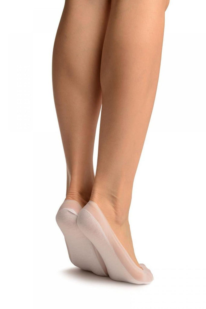 Liss Kiss White Low Rise With Silicon Grip & Cotton Sole Footsies - Footsies Socks