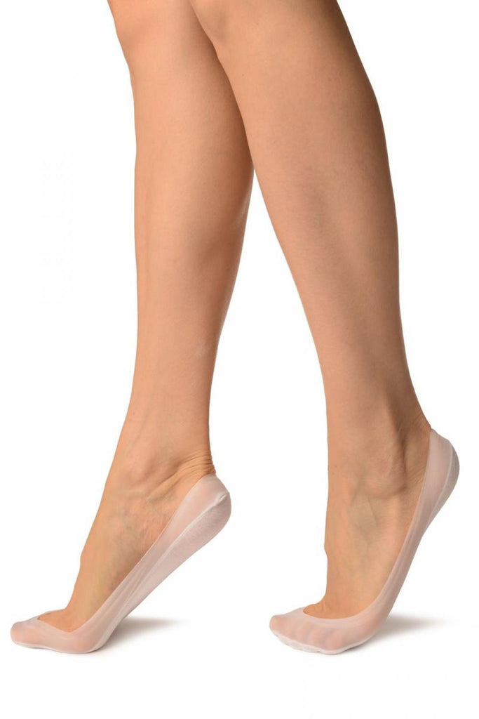 Liss Kiss White Low Rise With Silicon Grip & Cotton Sole Footsies - Footsies Socks