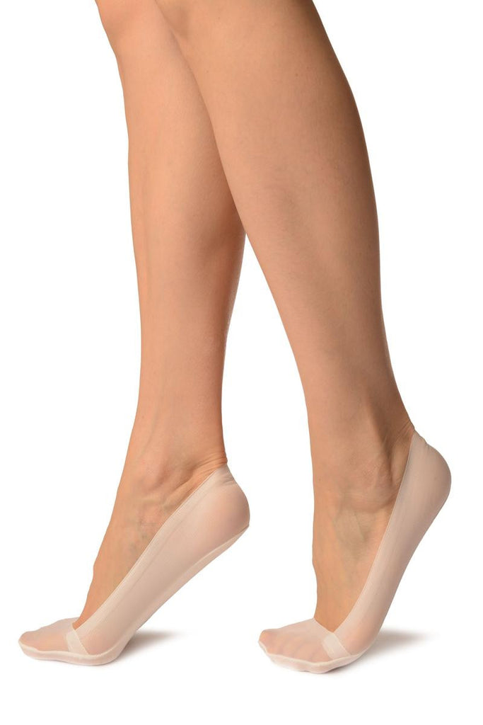 Liss Kiss White Mesh With Silicon Grip Cotton Sole Footsies - Footsies Socks