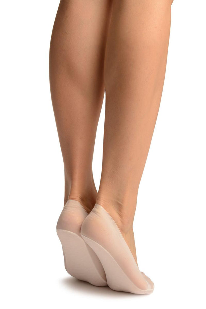 Liss Kiss White Mesh With Silicon Grip Cotton Sole Footsies - Footsies Socks