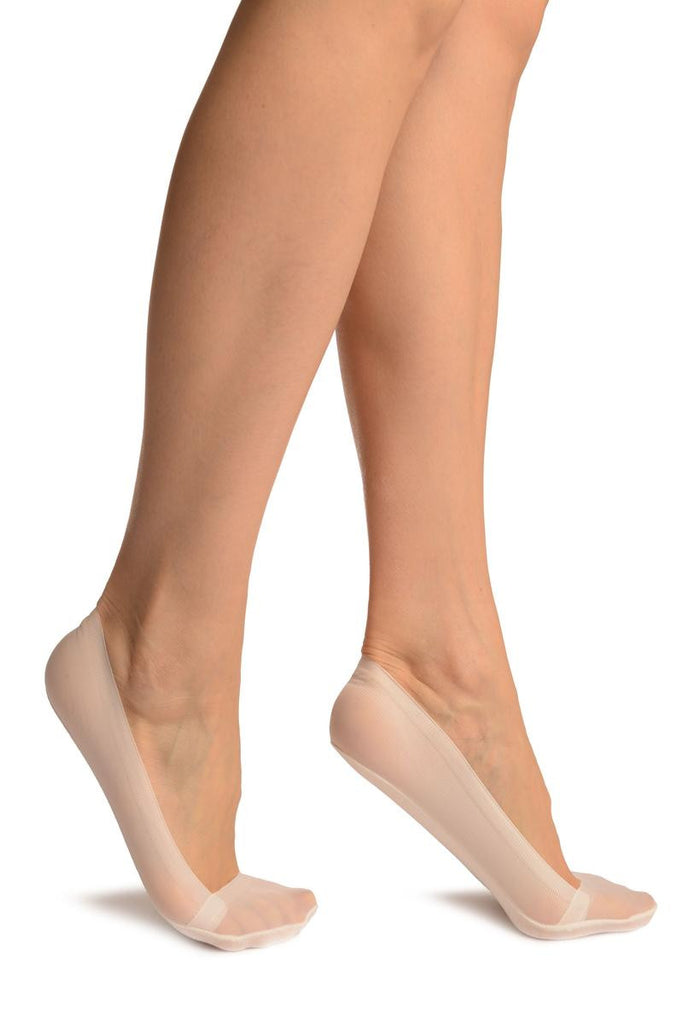 liss kiss White Mesh With Silicon Grip Cotton Sole Footsies - Footsies Socks