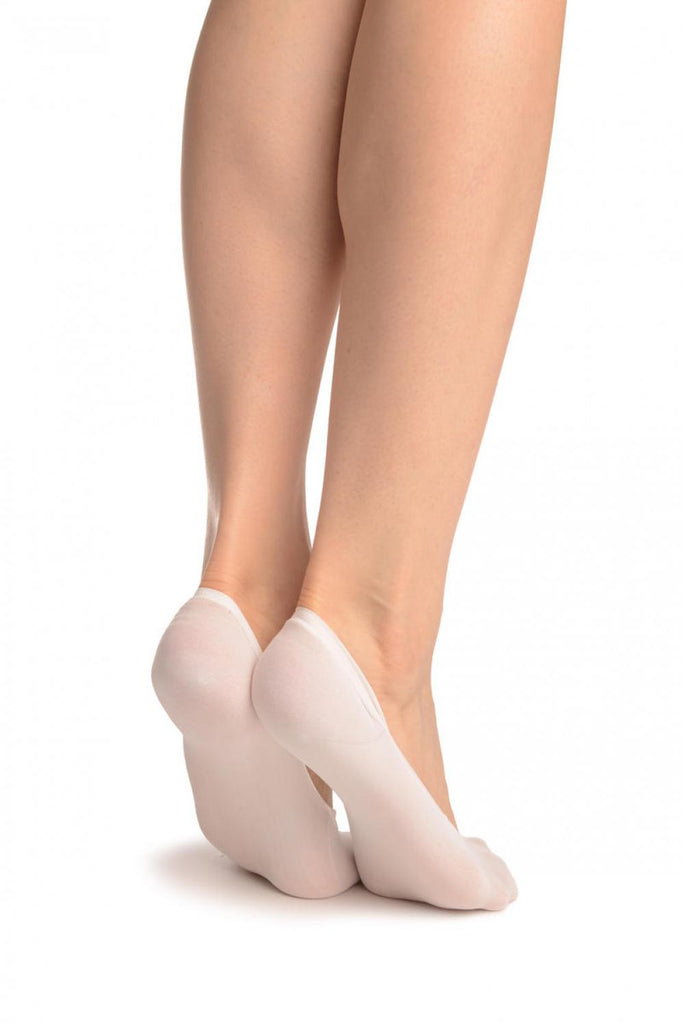 Liss Kiss White Opaque Footies 40 Den - Footsies Socks