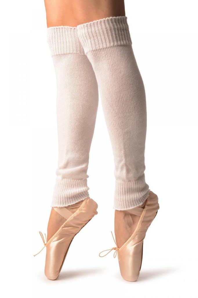Liss Kiss White Plain Dance/Ballet Leg Warmers - Leg Warmers