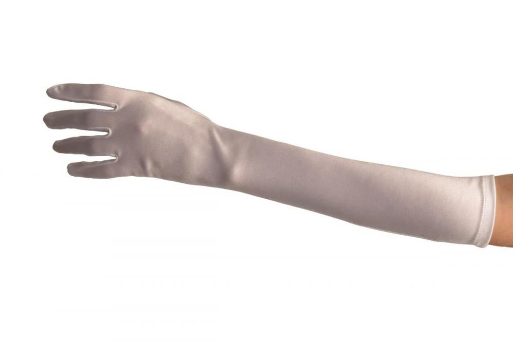 Liss Kiss White Stretchy Satin Wedding Opera Gloves - Gloves
