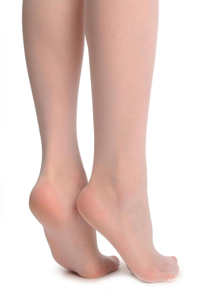 Liss Kiss White With Bow Faux Pearls & Crystal - Hold Ups