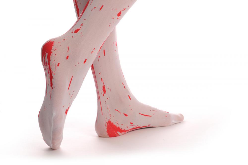 Liss Kiss White With Faux Blood Halloween Zombie - Hold Ups