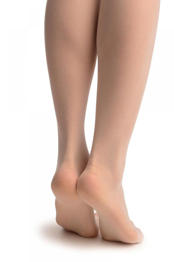 Liss Kiss White With Strong Corset Shaping Tummy In Tights - Tights