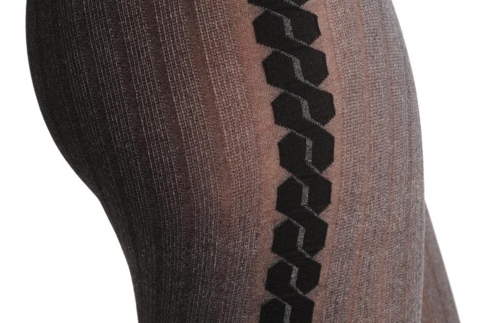 Liss Kiss Woven Grey With Black Twisted Side Seam 80 Den - Tights