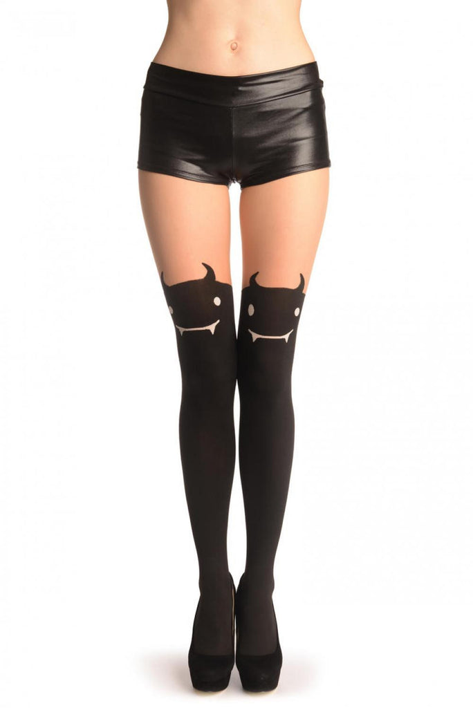 liss kiss Woven Smiling Devil With Tail (Halloween) - Tights