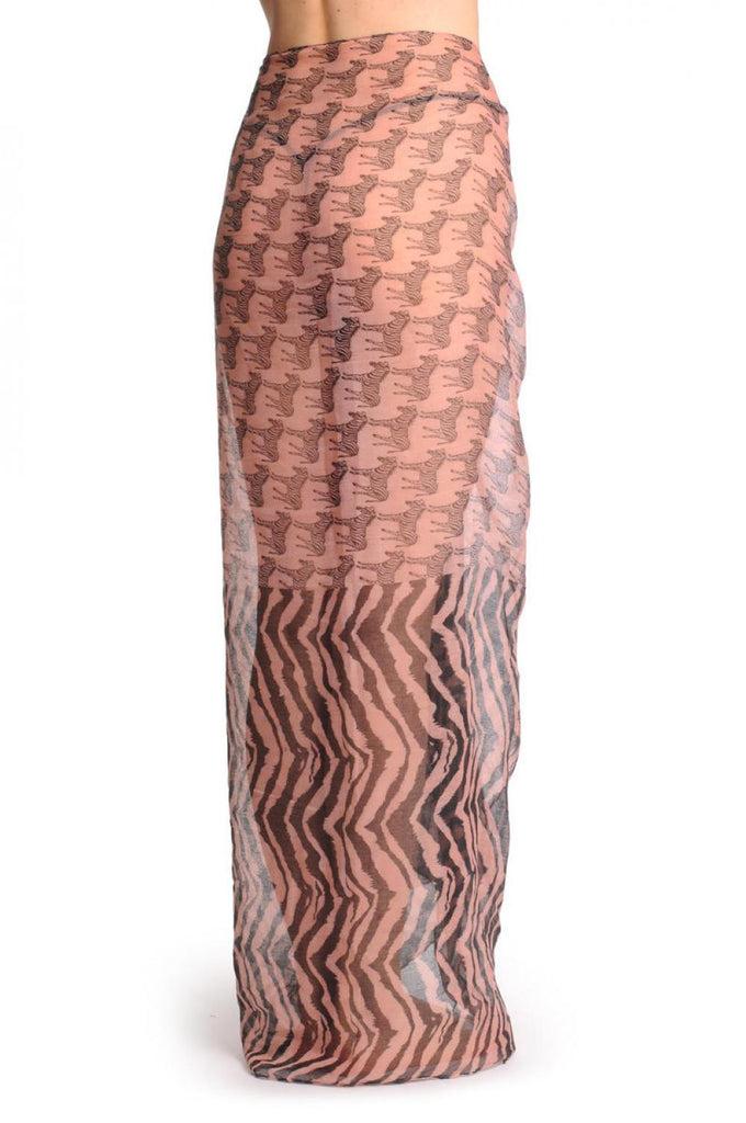 Liss Kiss Zebras On Soft Pink Unisex Scarf & Beach Sarong - Scarf