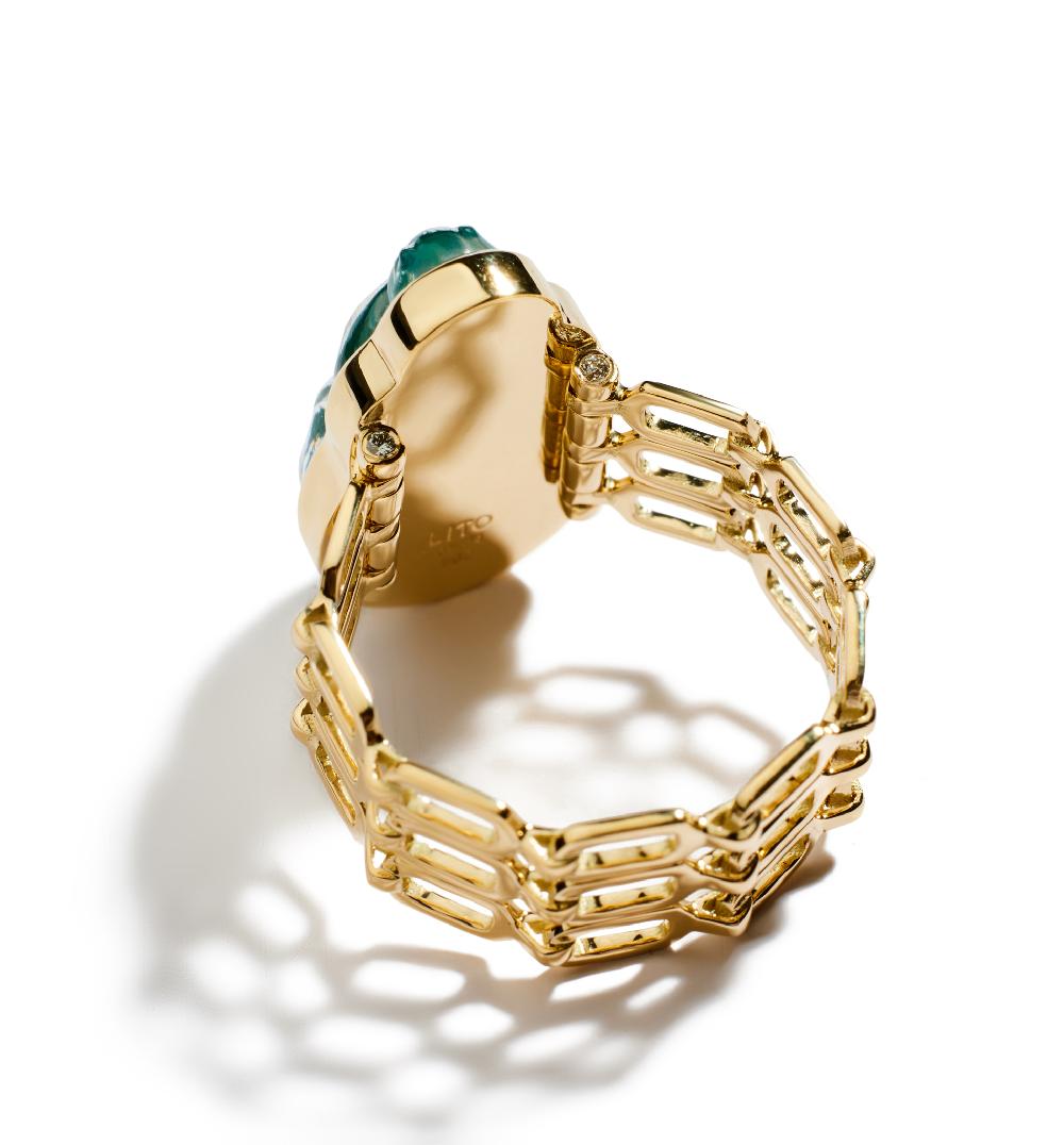 Lito Big Giada Triple Chain Ring