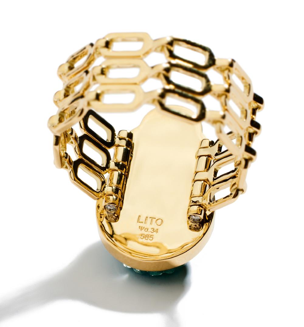 Lito Big Giada Triple Chain Ring