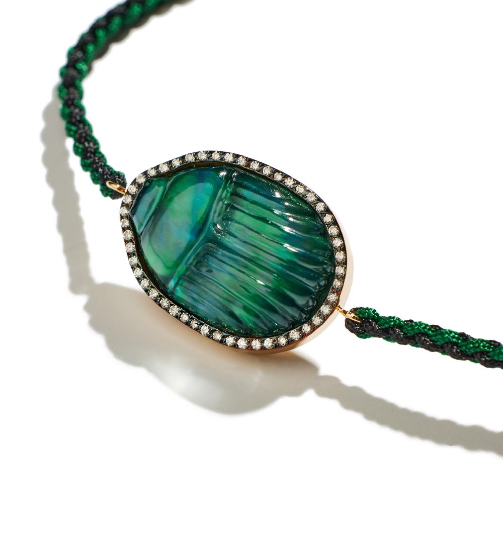 Lito Big Gola Macrame Diamond Men's Bracelet