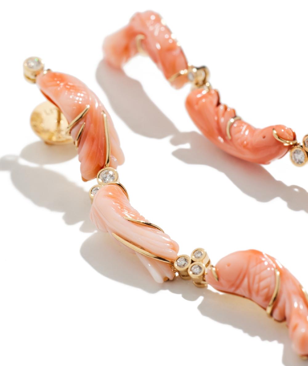 Lito Coral Fish Pair Of Earrings