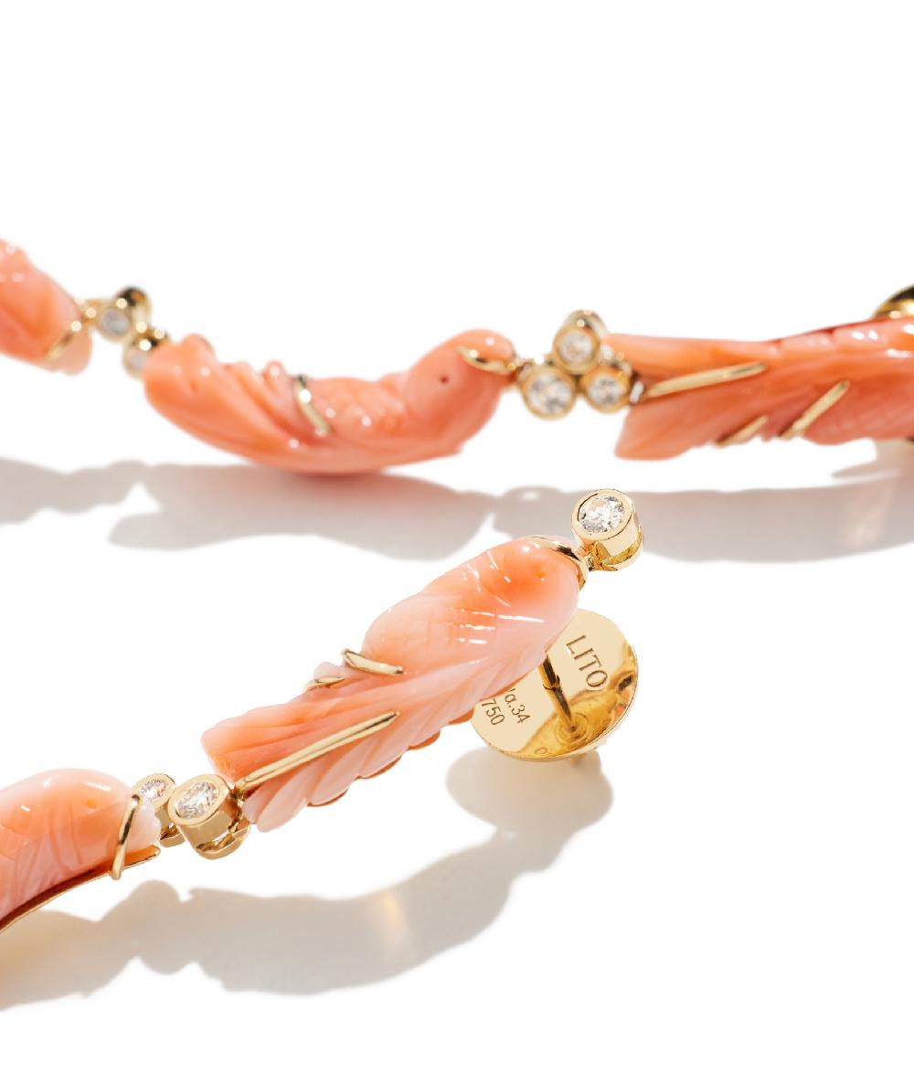 Lito Coral Fish Pair Of Earrings