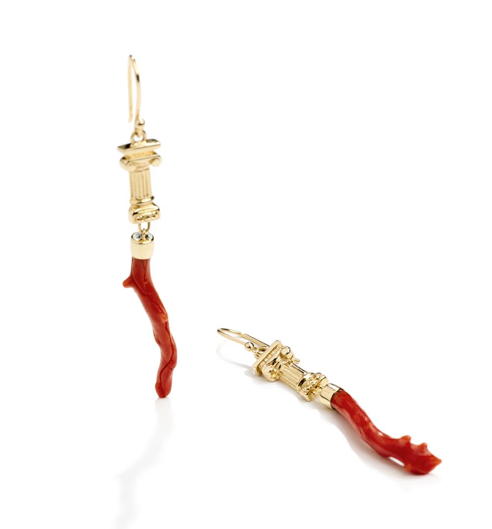 Lito Corals Branches Earrings
