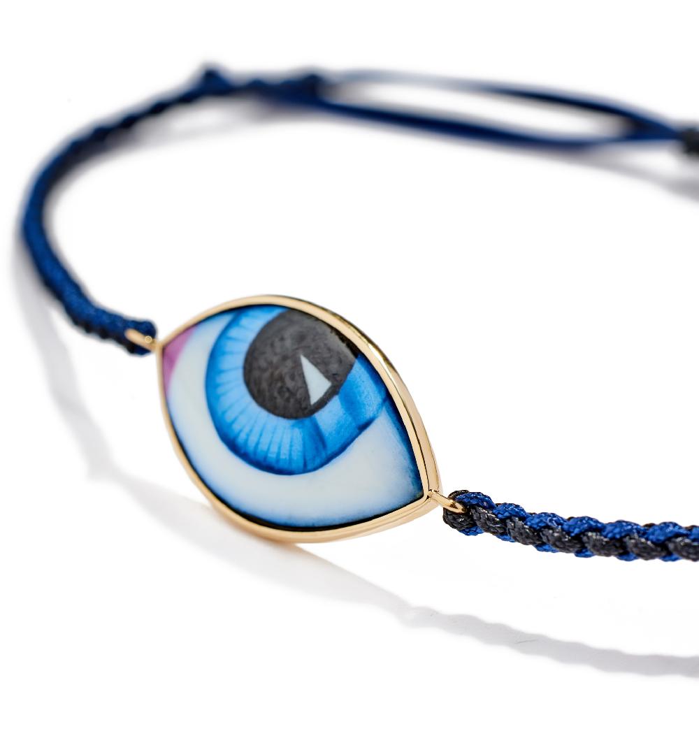 Lito Grand Bleu Macrame Bracelet Pour Homme