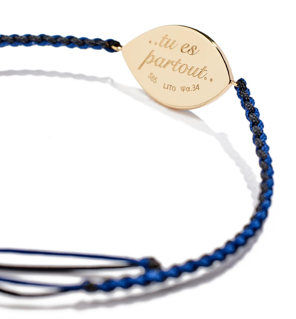 Lito Grand Bleu Macrame Bracelet Pour Homme