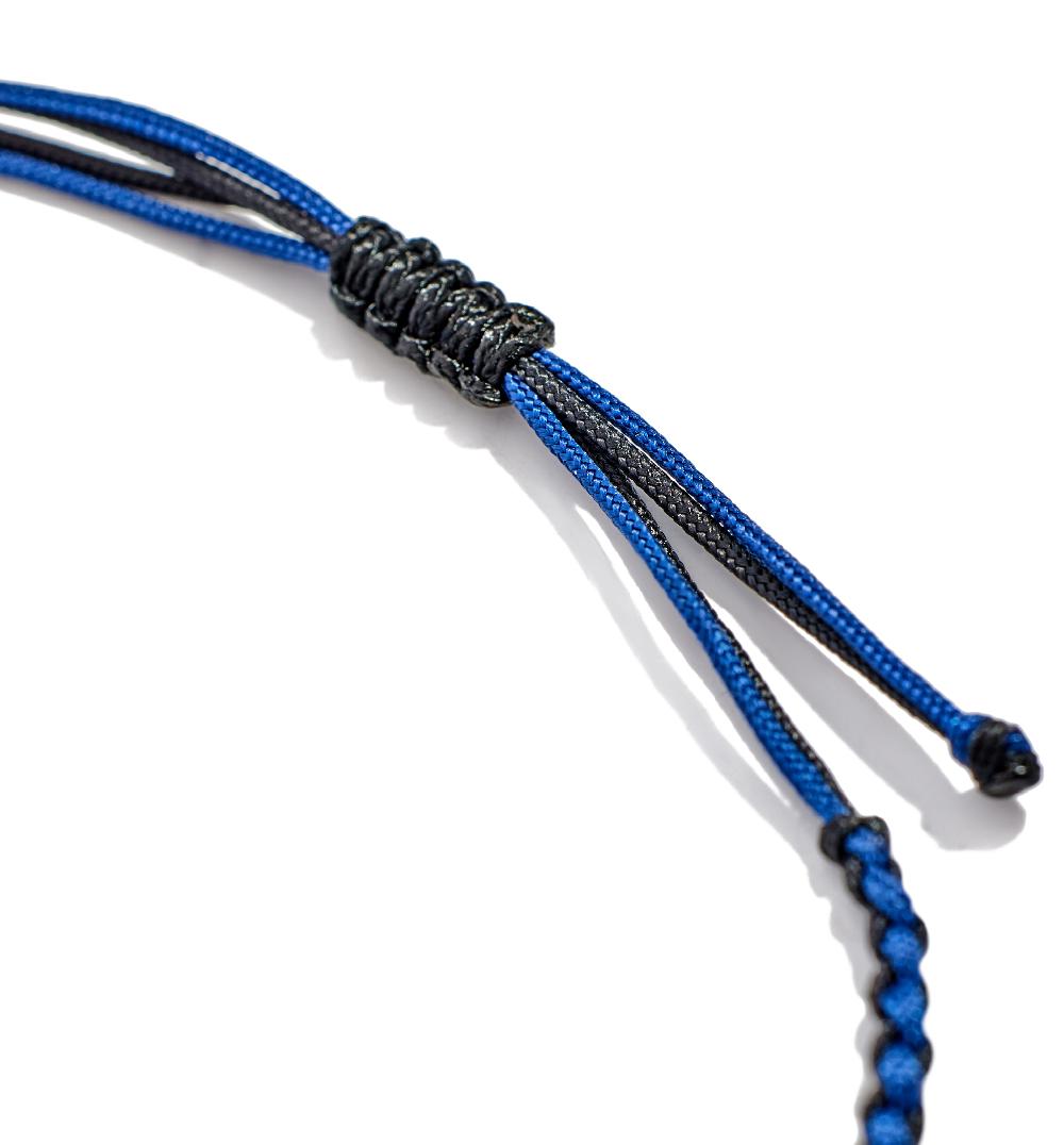 Lito Grand Bleu Macrame Bracelet Pour Homme